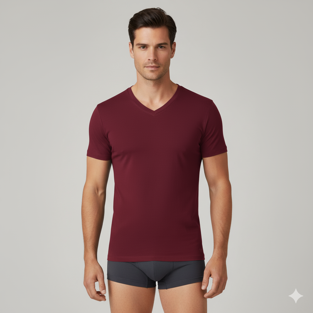 Men's Bamboo V-Neck Undershirt (3 Pack)