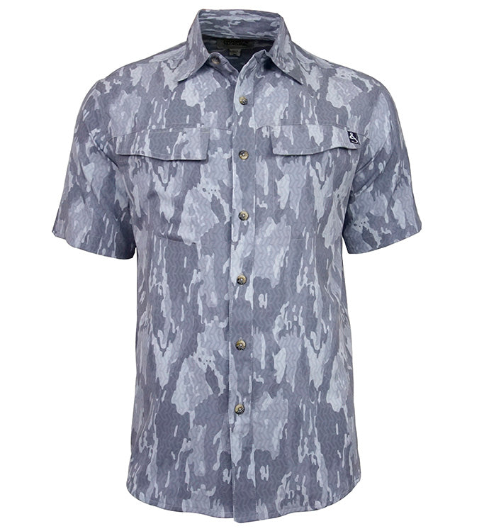 Men's Geo Camo UV Vented Fishing Shirt