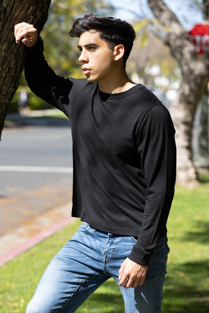 Men's Bamboo Viscose/Organic Cotton Long Sleeve T-Shirt
