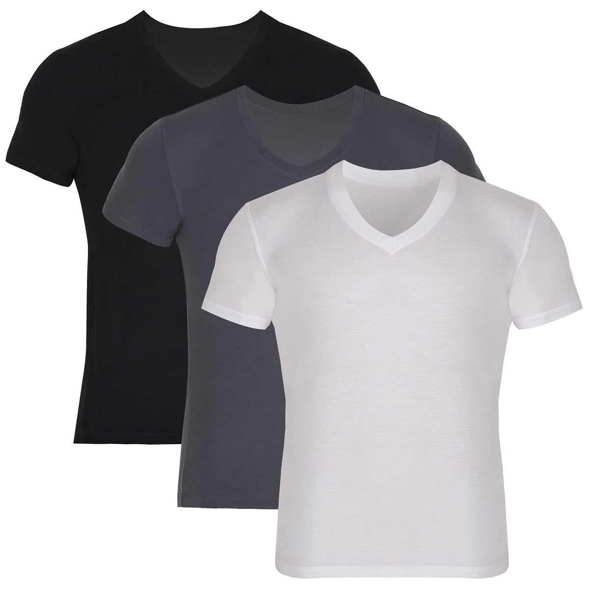 Men's Bamboo V-Neck Undershirt (3 Pack)